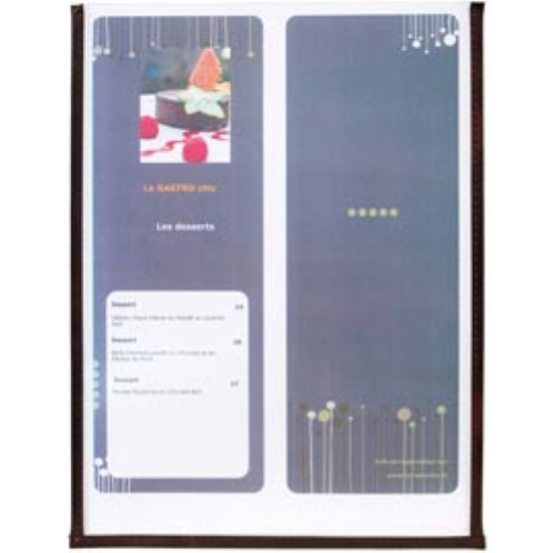 Portamenù Crystal BR1 singolo - per 2 fogli A4 - Securit - set 3 pezzi